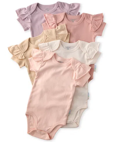 Butterblu Baby Girls' Short-sleeve Bodysuits, 5-pack In Multi
