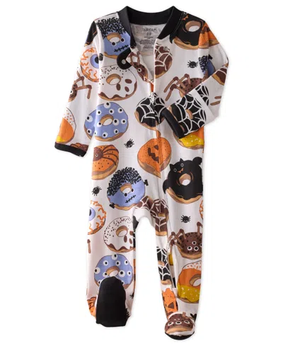 Butterblu Baby Scout Halloween 2-way Zip Organic Cotton Footed Sleep And Play Coveralls In Multi