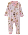 Butterblu Baby Scout Sleep And Play Bodysuit In Pink