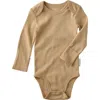 Butterblu Babies'  Blake Long Sleeve Organic Cotton Assorted 5-pack Bodysuits In Brown