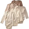 Butterblu Babies'  Blake Long Sleeve Organic Cotton Assorted 5-pack Bodysuits In Multi