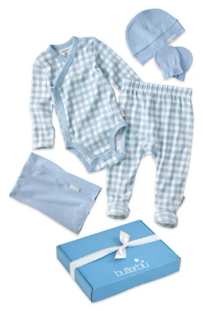 Butterblu Check Me Out 6-piece Baby Gift Set In Multi