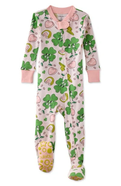 Butterblu Babies'  Cruz One-piece Fitted Organic Cotton Footie Pajamas In Multi