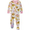 Butterblu Babies'  Cruz One-piece Organic Cotton Footie Pajamas In Multi