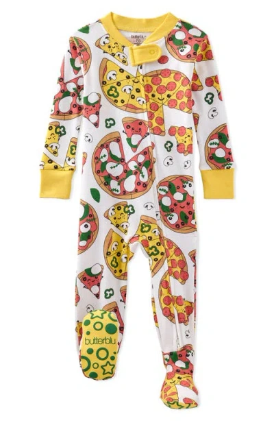 Butterblu Babies'  Cruz One-piece Organic Cotton Footie Pajamas In Multi