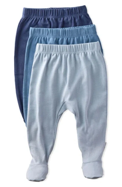 Butterblu Babies'  Fallon Footed Organic Cotton Assorted 3-pack Pants In Multi