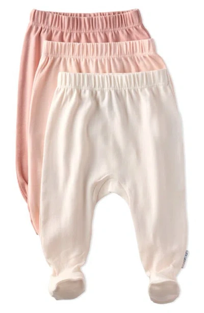 Butterblu Babies'  Fallon Footed Organic Cotton Assorted 3-pack Pants In Multi