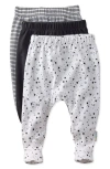 Butterblu Babies'  Fallon Footed Organic Cotton Assorted 3-pack Pants In Multi