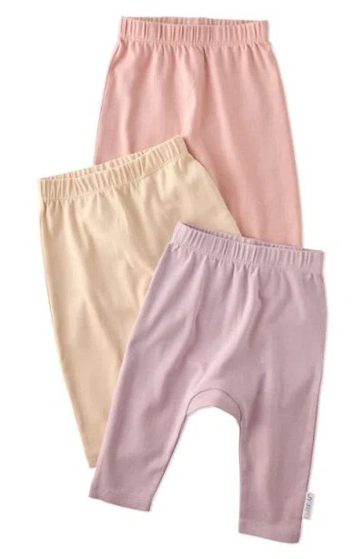 Butterblu Babies'  Harlowe Organic Cotton Assorted 3-pack Harem Pants In Pink