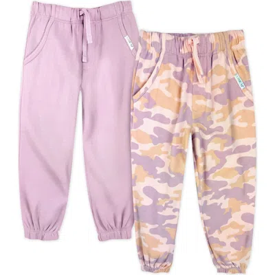 Butterblu Kids'  Jayden Assorted 2-pack Joggers In Purple
