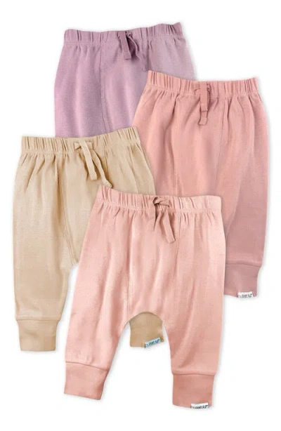 Butterblu Babies'  Jordan Set Of 4 Assorted Organic Cotton Joggers In Multi