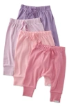Butterblu Babies'  Kids' 4-pack Assorted Joggers In Pink