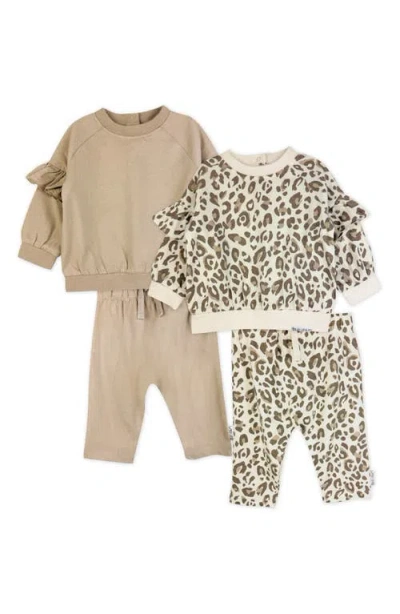 Butterblu Kids' Aurora Organic Cotton Jogger Set In Neutral