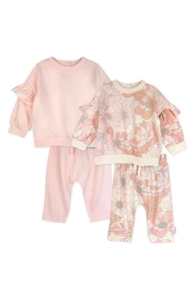 Butterblu Kids' Aurora Organic Cotton Jogger Set In Pink