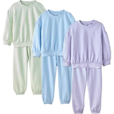 Butterblu Kids Cari 6-piece Sweatshirt & Sweatpants Set In Multi