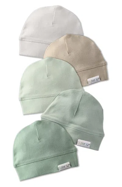 Butterblu Kids' Charlie 5-pack Organic Cotton Beanies In Multi