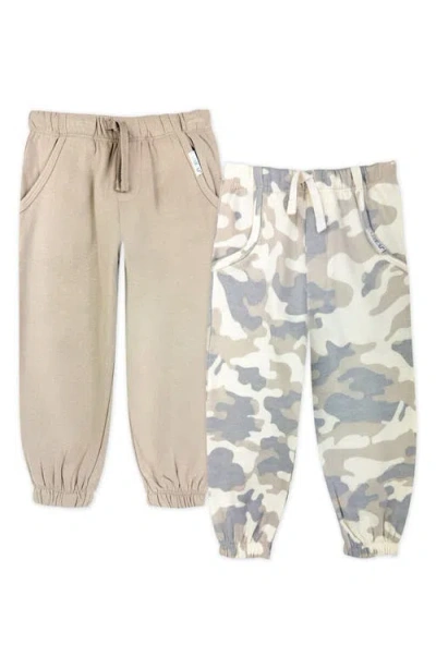 Butterblu Kids' Jayden 2-pack Organic Cotton & Recycled Polyester Sweatpants In Neutral