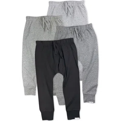 Butterblu Babies'  Kids' Jordan Assorted 4-pack Organic Cotton Joggers In Multi