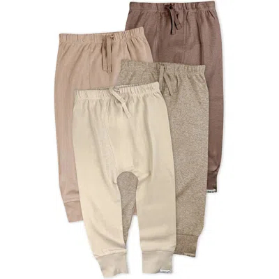 Butterblu Babies'  Kids' Jordan Assorted 4-pack Organic Cotton Joggers In Multi