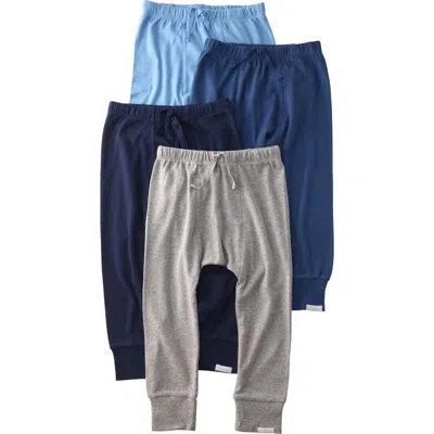 Butterblu Babies'  Kids' Jordan Assorted 4-pack Organic Cotton Joggers In Multi