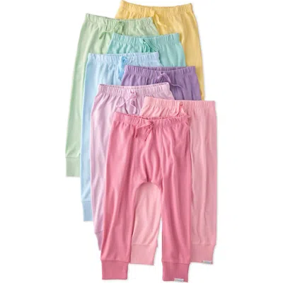 Butterblu Babies'  Kids' Jordan Assorted 8-pack Organic Cotton Joggers In Multi