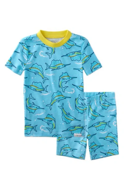 Butterblu Babies'  Kids' Shade Fitted Two-piece Organic Cotton Pajamas In Blue