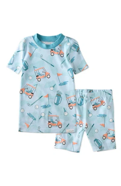 Butterblu Babies'  Kids' Shade Fitted Two-piece Organic Cotton Pajamas In Blue