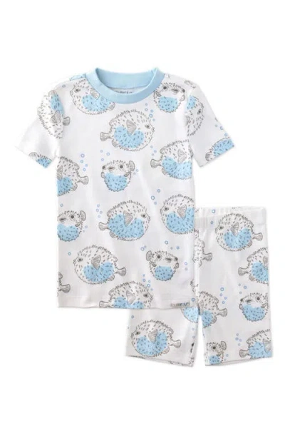 Butterblu Babies'  Kids' Shade Fitted Two-piece Organic Cotton Pajamas In Blue