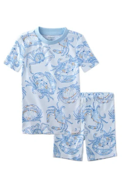 Butterblu Babies'  Kids' Shade Fitted Two-piece Organic Cotton Pajamas In Blue