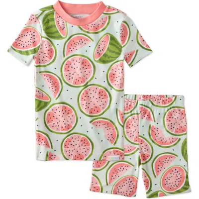 Butterblu Babies'  Kids' Shade Fitted Two-piece Organic Cotton Pajamas In Pink