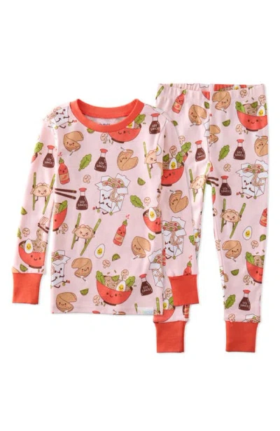Butterblu Babies'  Kids' Zen Fitted Organic Cotton Two-piece Pajamas In Multi