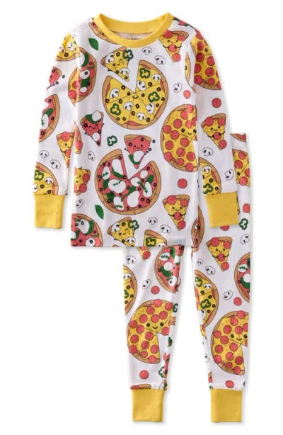 Butterblu Babies'  Kids' Zen Print Fitted Organic Cotton Two-piece Pajamas In Multi