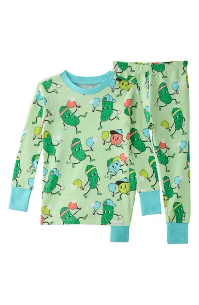 Butterblu Babies'  Kids' Zen Print Fitted Organic Cotton Two-piece Pajamas In Multi