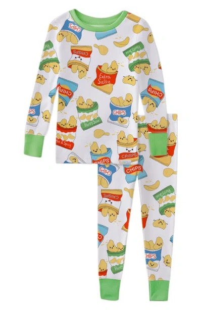 Butterblu Babies'  Kids' Zen Print Fitted Organic Cotton Two-piece Pajamas In Multi