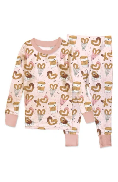 Butterblu Babies'  Kids' Zen Two-piece Organic Cotton Pajamas In Multi