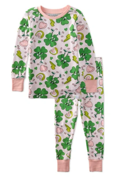 Butterblu Babies'  Kids' Zen Two-piece Organic Cotton Pajamas In Multi