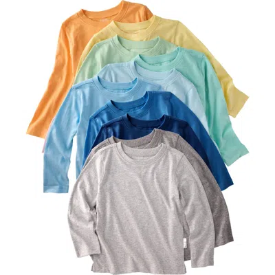 Butterblu Babies'  London 10-pack Long Sleeve Organic Cotton T-shirts In Multi