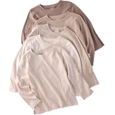Butterblu Babies'  London 5-pack Assorted Organic Cotton T-shirts In Multi