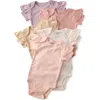Butterblu Rory Assorted 5-pack Bodysuits In Pink