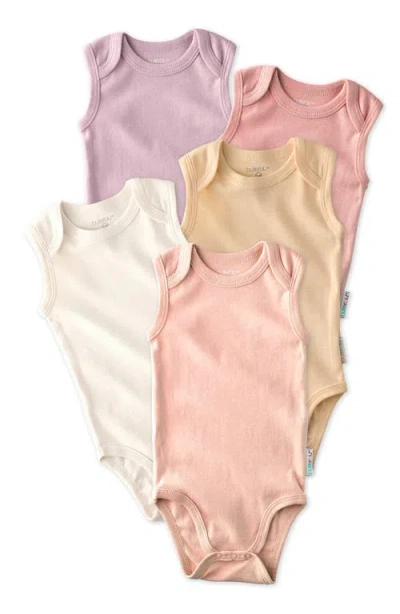 Butterblu Babies'  Sam Assorted 5-pack Sleeveless Organic Cotton Bodysuits In Multi