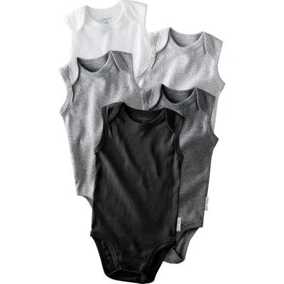 Butterblu Babies'  Sam Assorted 5-pack Sleeveless Organic Cotton Bodysuits In Multi