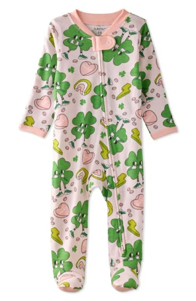 Butterblu Babies'  Scout Organic Cotton Footie In Pink