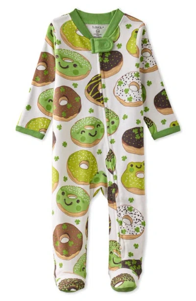 Butterblu Babies'  Scout Sleep & Play Organic Cotton Footie In Green