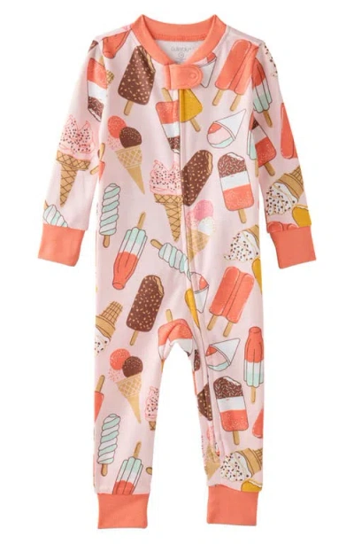 Butterblu Babies'  Shawn Footless Organic Cotton One-piece Pajamas In Orange