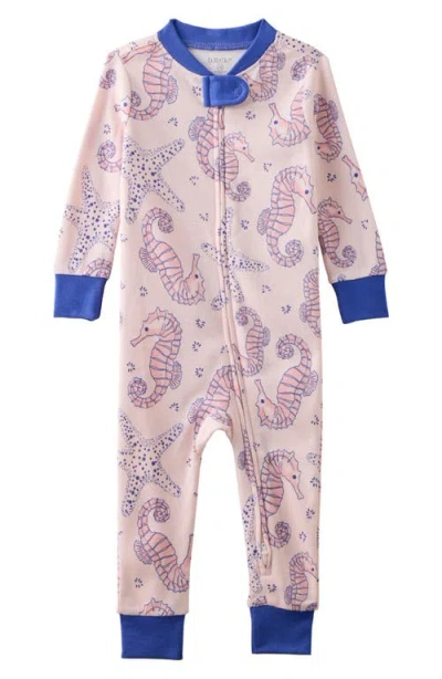 Butterblu Babies'  Shawn Footless Organic Cotton One-piece Pajamas In Pink