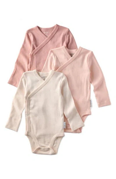 Butterblu Babies'  Sterling Side Snap Organic Cotton Assorted 3-pack Bodysuits In Multi
