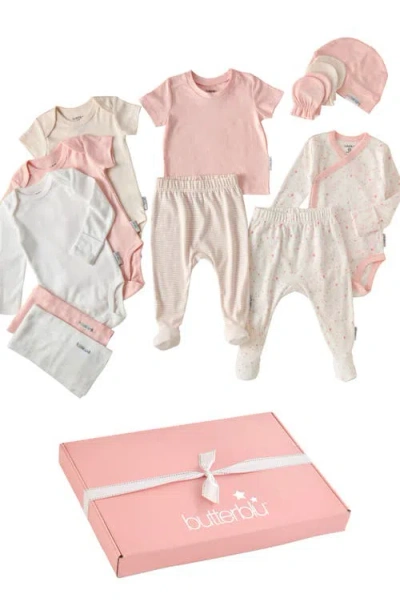 Butterblu Welcome Home 14-piece Baby Gift Set In Pink