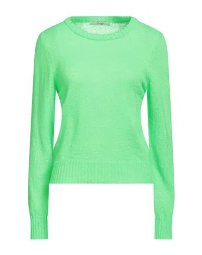 Butterfly Woman Sweater Green Size M Mohair Wool, Wool, Acrylic In Green