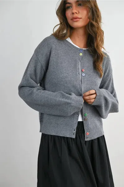 Buttermelon Ashley Cardigan In Grey In Gray