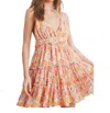 Buttermelon Floral Baby Doll Sundress In Cream Multi In Beige